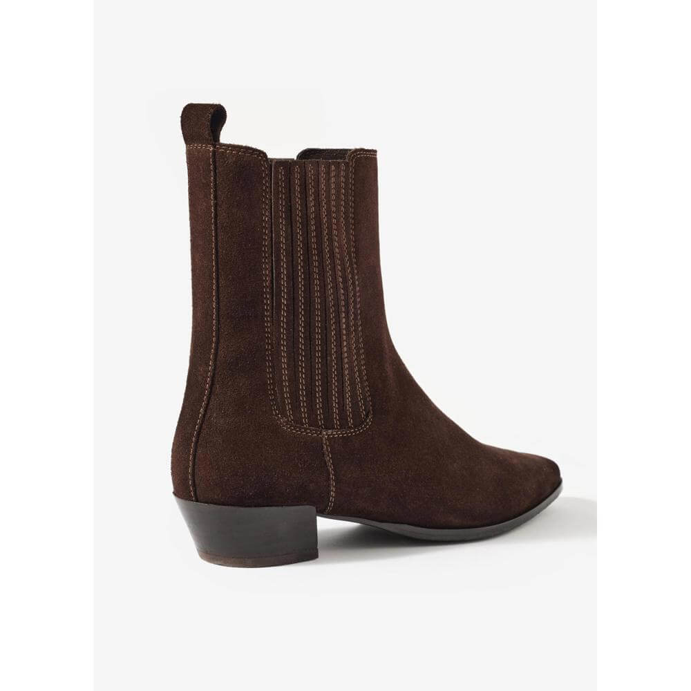 Mint Velvet Kirsten Brown Suede Ankle Boots
